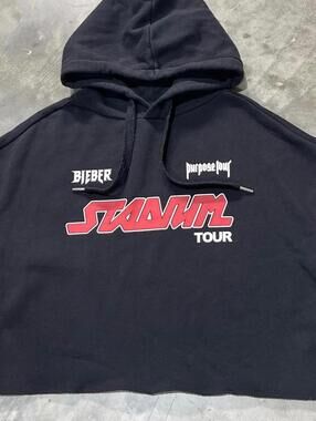 Justin Bieber Preowned Small Cropped Hoodie